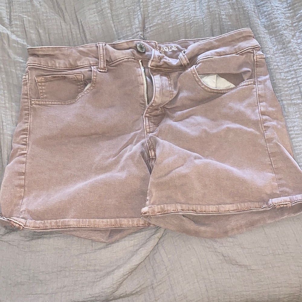 Purple American Eagle jean shorts. Super stretchy.